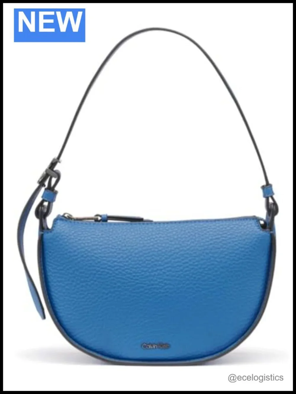 Vegan Leather Demi Shoulder Bag Top Zip Adjustable Strap